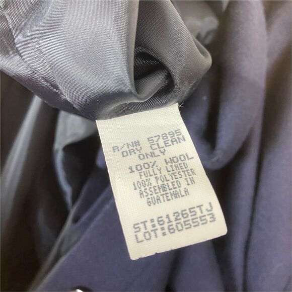 Requirements Car Coat Jacket Vintage Women's Navy Blue Button Front Size 22 W - Picture 8 of 9